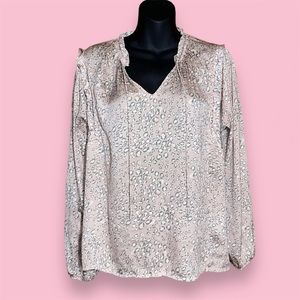 DOLAN Anthropologie Mauve Cheetah Blouse XS